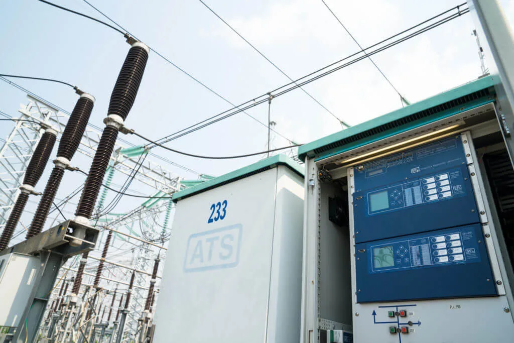Protection relays inside an outdoor cabinet